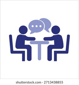 meeting icons. simple colored vector illustration