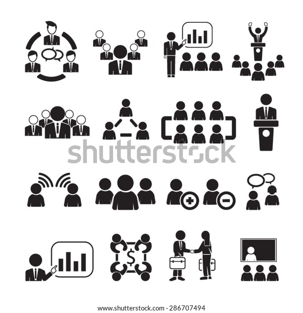 Meeting Iconsvector Stock Vector (Royalty Free) 286707494 | Shutterstock