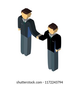 Meeting isometric left top view 3D icon