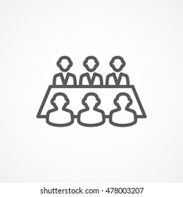 Meeting line icon