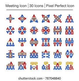 meeting line icon,editable stroke,pixel perfect icon