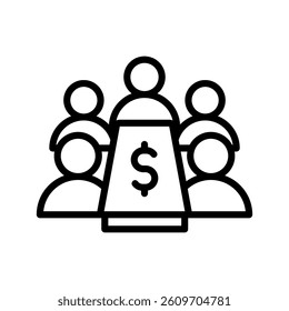 Meeting Line Vector Illustration On White Background.