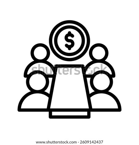 Meeting Line Vector Illustration On White Background.