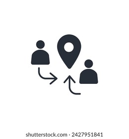 Meeting location icon. vector.Editable stroke.linear style sign for use web design,logo.Symbol illustration.