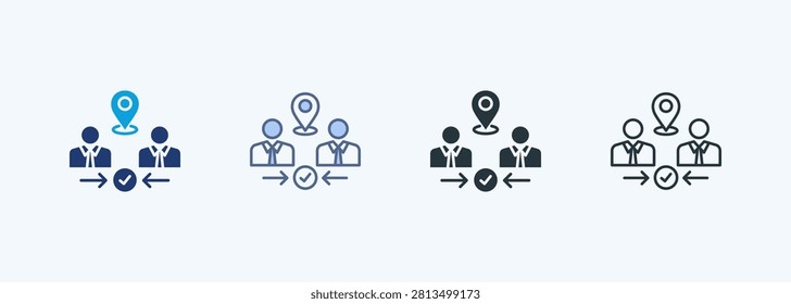 Meeting Location Multiple Style Icon Collection