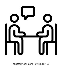 Diseño de iconos de línea de vectores de administración de reuniones