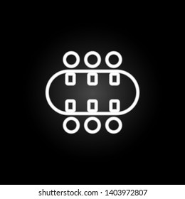 the meeting neon icon. Elements of conferencing set. Simple icon for websites, web design, mobile app, info graphics