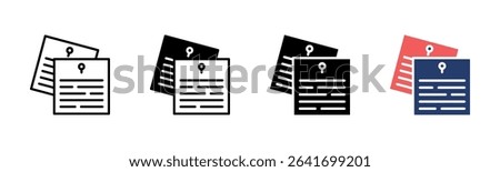 Meeting Notes icon sheet multiple style collection