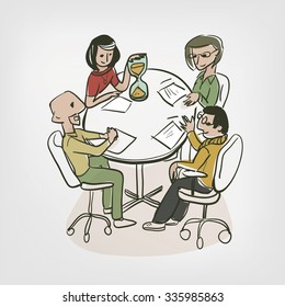 meeting office time out vector illustration