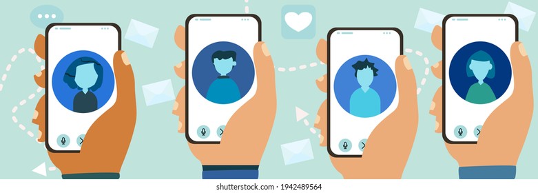 meeting online on-screen smartphone. Video conference call of a business group.