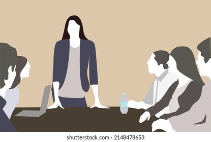 meeting of people around the table