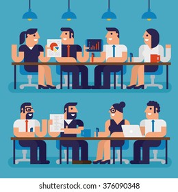 Meeting People Infographic Elements, Pixel Perfect Design