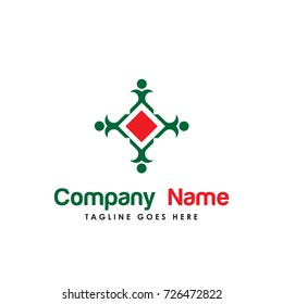 meeting people logo vector. such as people, group, community, social, team, success