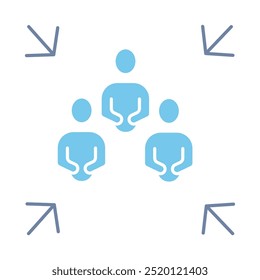 meeting point concept line icon. Simple element illustration. meeting point concept outline symbol design.