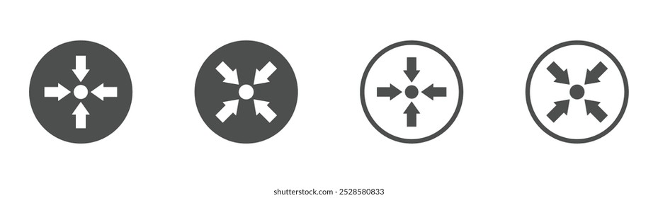 Meeting point flat vector icon collection