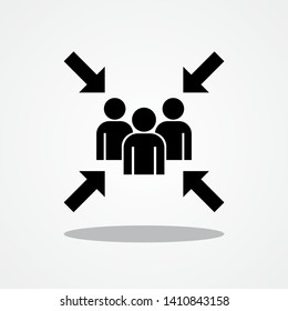Meeting Point Icon with Gray Shadow