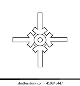 Meeting Point Icon Illustration design