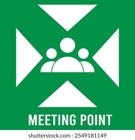 Meeting point icon in trendy flat design,  Meeting point icon for logo, app, UI. Assembly point icon , vector illustration on isolated background eps 10.