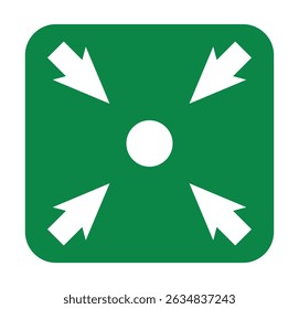 Meeting point icon in trendy flat style isolated on background. Meeting point icon page symbol for your web site design icon logo, app, UI. Meeting point pictograph. Colored meeting icon.