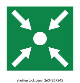 Meeting point icon in trendy flat style isolated on background. Meeting point icon page symbol for your web site design icon logo, app, UI. Meeting point pictograph. Colored meeting icon.