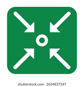 Meeting point icon in trendy flat style isolated on background. Meeting point icon page symbol for your web site design icon logo, app, UI. Meeting point pictograph. Colored meeting icon.