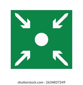 Meeting point icon in trendy flat style isolated on background. Meeting point icon page symbol for your web site design icon logo, app, UI. Meeting point pictograph. Colored meeting icon.