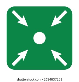 Meeting point icon in trendy flat style isolated on background. Meeting point icon page symbol for your web site design icon logo, app, UI. Meeting point pictograph. Colored meeting icon.