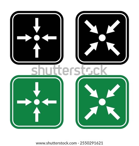 Meeting point icon in trendy flat style isolated on background. Meeting point icon page symbol for your web site design Meeting point icon logo, app, UI.