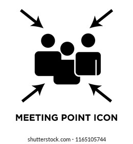 Meeting point icon vector isolated on white background, Meeting point transparent sign
