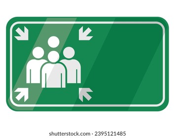 vector de ilustración de punto de reunión aislado
