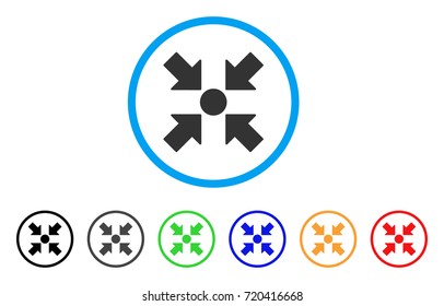 Meeting Point rounded icon. Style is a flat meeting point gray symbol inside light blue circle with black, gray, green, blue, red, orange color versions.