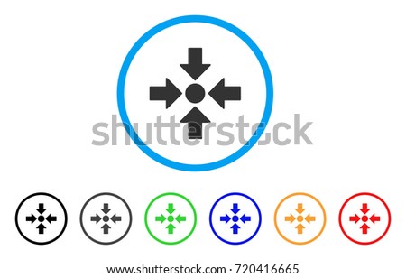 Meeting Point rounded icon. Style is a flat meeting point grey symbol inside light blue circle with black, gray, green, blue, red, orange color versions.
