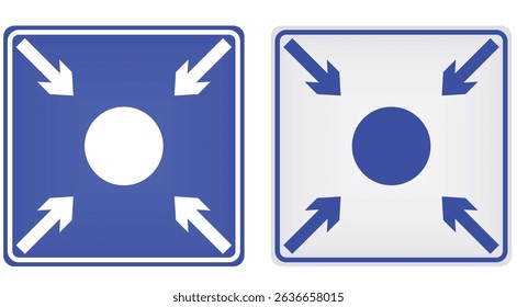 Meeting point sign. vector illustration