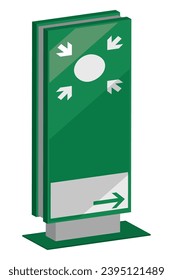 meeting point sign vector isolated