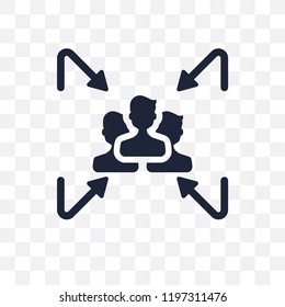 Meeting point transparent icon. Meeting point symbol design from Human resources collection.