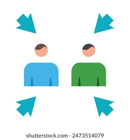 Meeting Point Vector Flat Icon Design
