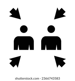 Meeting Point Vector Glyph Icon For Personal And Commercial Use.
