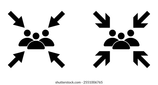 Punto de encuentro. icono de Vector de punto de encuentro. Ilustración vectorial.