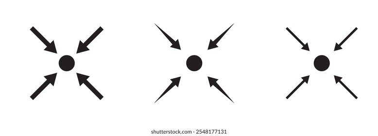 Meeting point vector icon set isolated on a white background. 