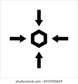 Meeting point vector icon. Thin line black meeting point icon, vector illustration of editable human resources concept on white background.