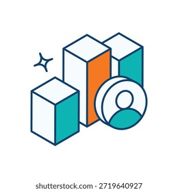 Encuentro Icono de encuesta Vector ilustración de stock