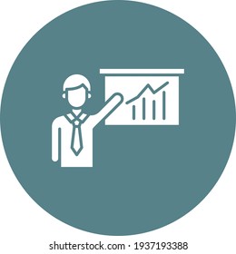 Imagen vectorial de icono de entrenamiento de sesión, presentación, sesión. También se puede utilizar para el marketing web. Idóneo para aplicaciones web, aplicaciones móviles y medios impresos.