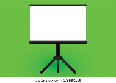 Meeting projector screen with stand,stock vector