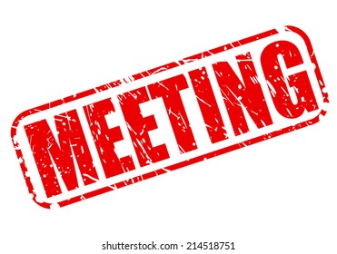 Meeting red stamp text on white