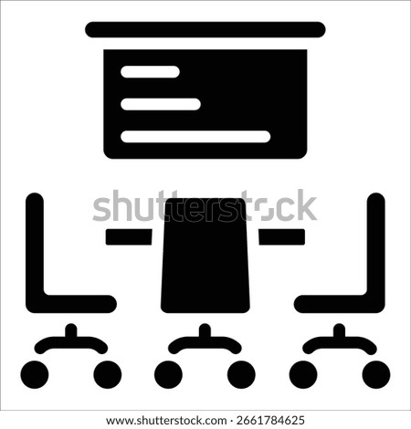 Meeting Room Icon Element For Design