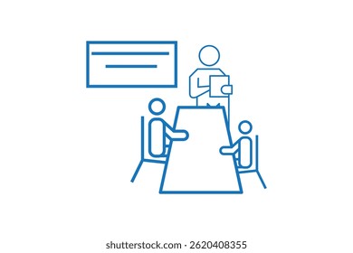 Meeting Room icon set multiple style collection