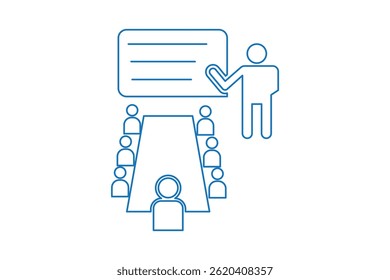 Meeting Room icon set multiple style collection