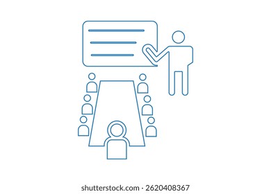 Meeting Room icon set multiple style collection