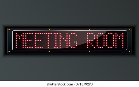 Meeting Room LED Digital Sign.vector