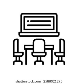 meeting room line icon. vector icon for your website, mobile, presentation, and logo design.
